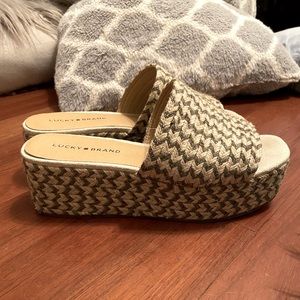 Lucky Brand Befanni Jute Braided Platform Sandal